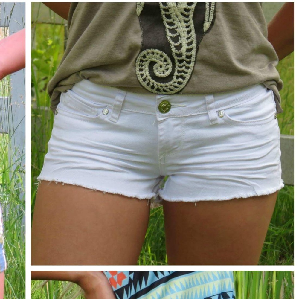 White Denim Shorts